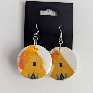 'Midsommar' Burning Temple Handmade Earrings (silver)